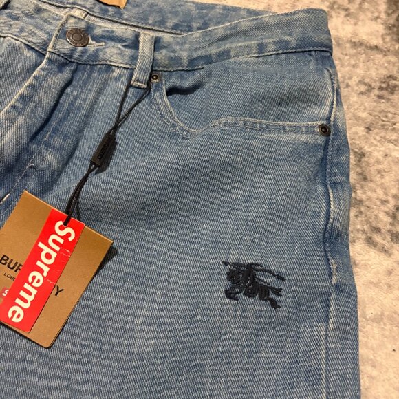 Supreme x Burberry Jeans – Size 34 - Picture 3 of 6
